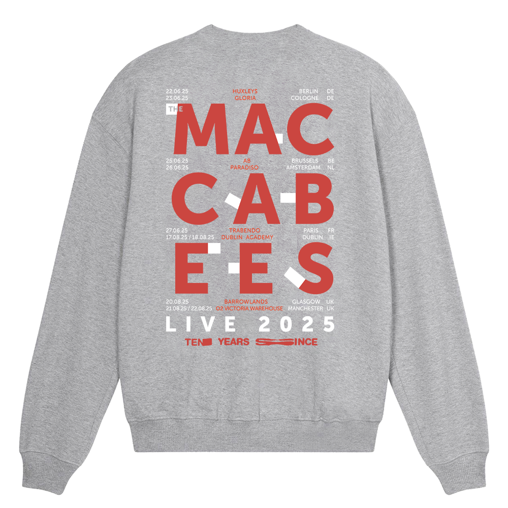 The Maccabees - The Maccabees 2025 Grey Tour Crewneck