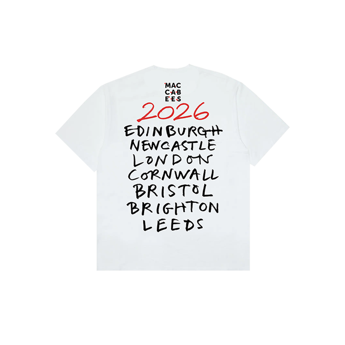 The Maccabees - The Maccabees 2026 Dateback White T-Shirt